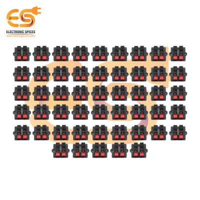 4 Position Push-In Speaker Terminal, Panel Mount Black & Red Audio Connector Pack of 50